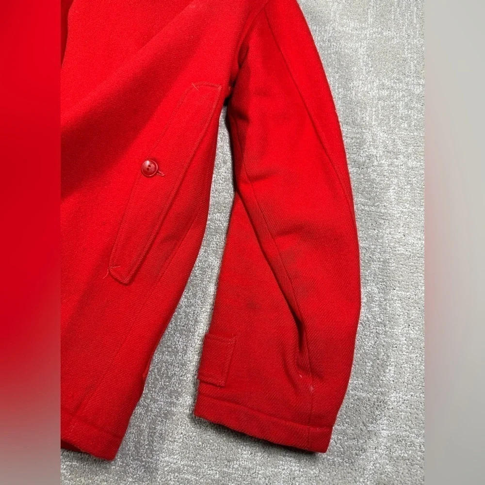 Vintage Woolrich Woolen Mills 1950s Mens Red Hunting Jacket Mens Size 38